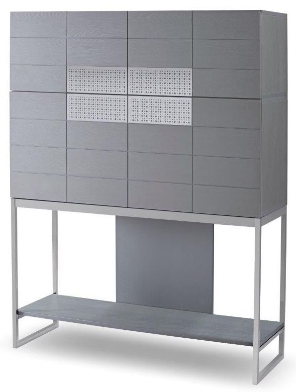 Product photograph of Gillmore Space Adriana 3 Door 2 Drawer Bureau Desk With Cupboard from Choice Furniture Superstore.