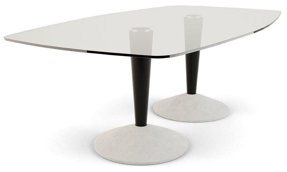Product photograph of Iona Glass 8 Seater Pedestal Dining Table - Variant Available from Choice Furniture Superstore.