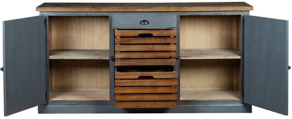 Product photograph of Bishop Grey Painted 180cm Extra Large Sideboard - 2 Doors from Choice Furniture Superstore.