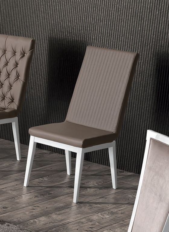 Product photograph of Camel Elite Day Bianco Antico Italian Flute Stripe Dining Chair Sold In Pairs from Choice Furniture Superstore.