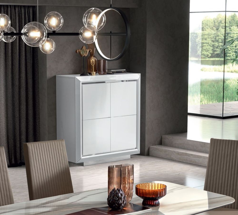 Product photograph of Camel Elite Day Bianco Antico Italian 4 Door Hall Cabinet from Choice Furniture Superstore.