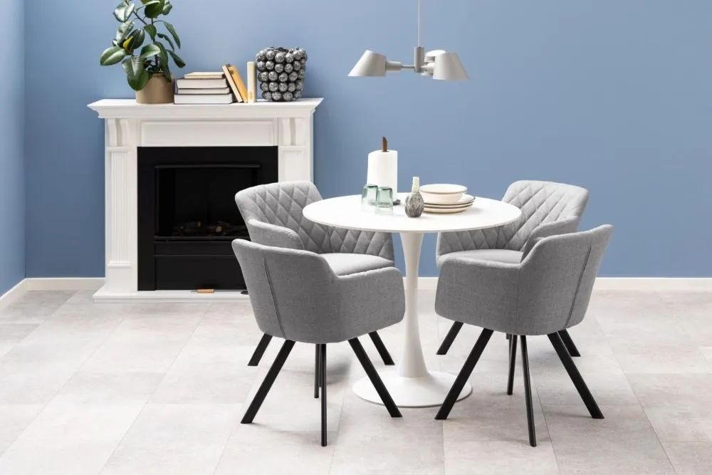 90cm round deals white dining table