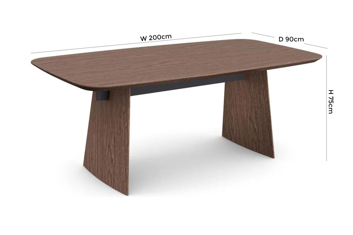 Product photograph of Trento 8 Seater Dining Table - Comes In Walnut Or Walnut Sintered Stone Top Options from Choice Furniture Superstore.