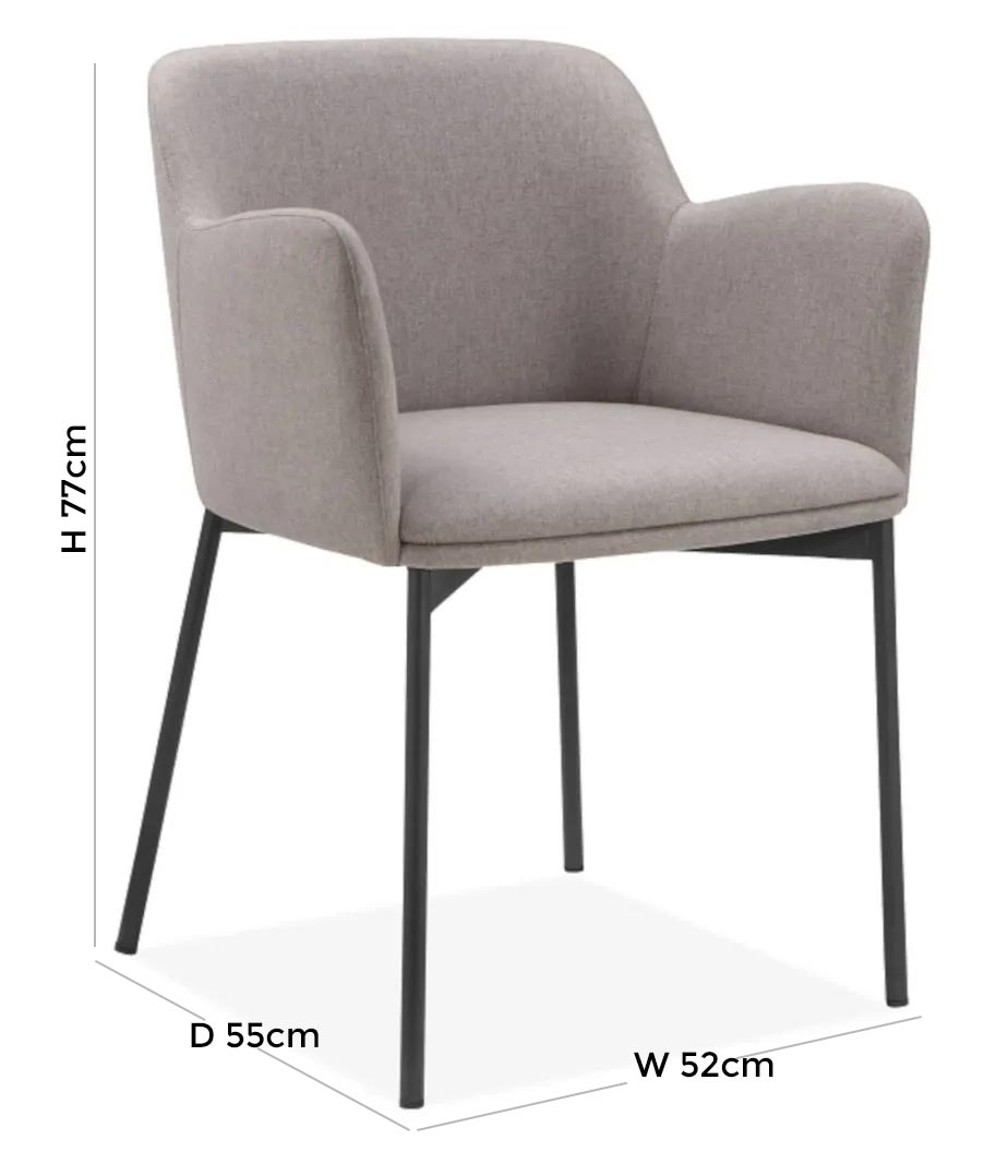 Product photograph of Trento Light Grey Fabric Dining Chair Sold In Pairs from Choice Furniture Superstore.