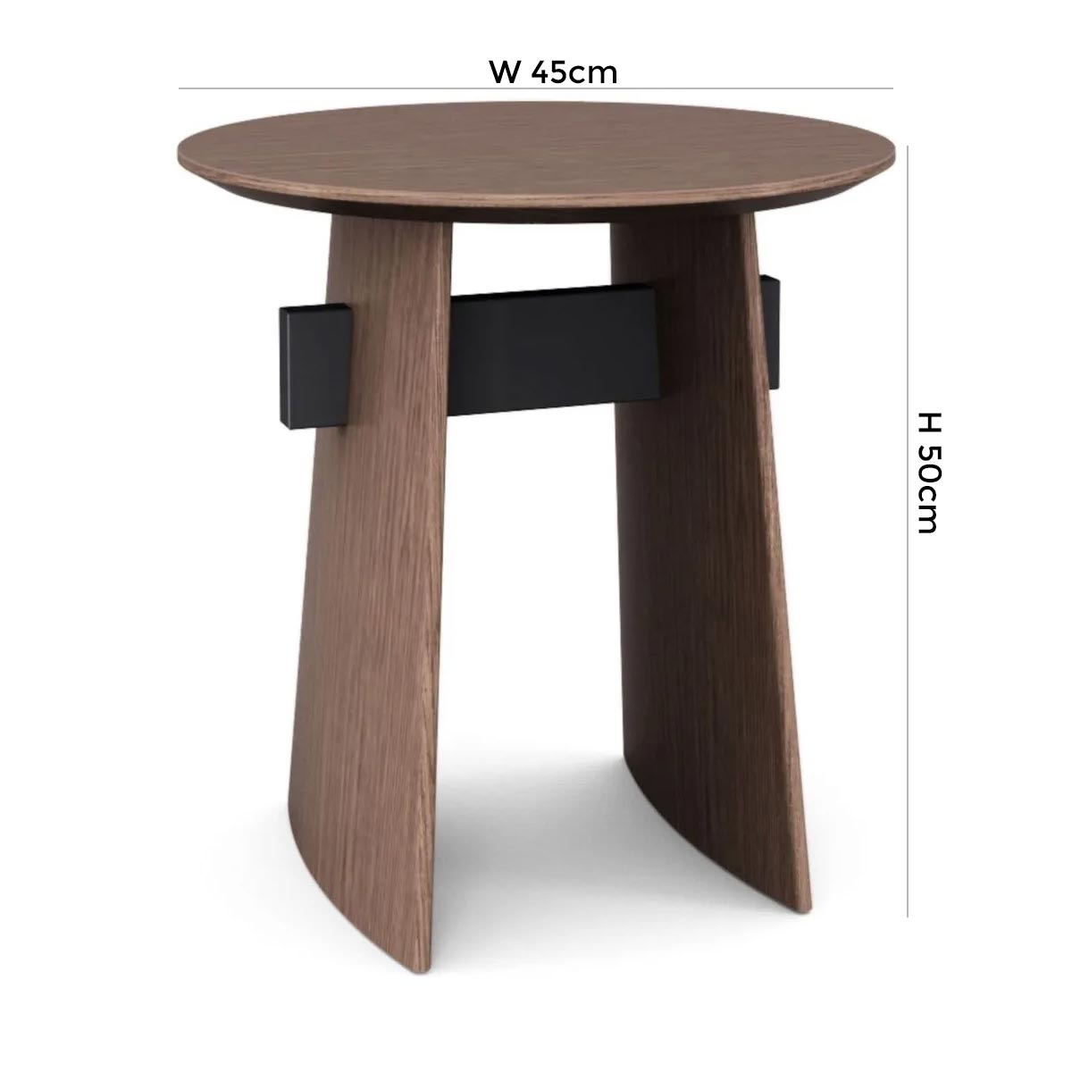 Product photograph of Trento Round Lamp Table - Comes In Walnut Or Walnut Sintered Stone Top Options from Choice Furniture Superstore.