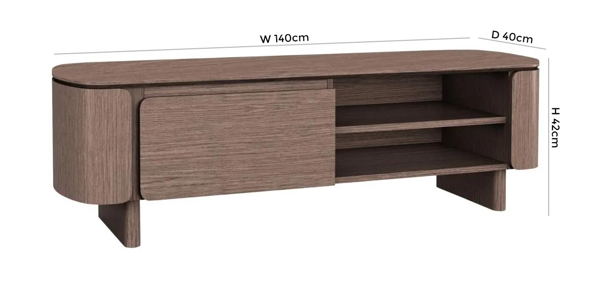 Product photograph of Trento Storage Tv Unit Upto 59inch - Comes In Walnut Or Walnut Sintered Stone Top Options from Choice Furniture Superstore.