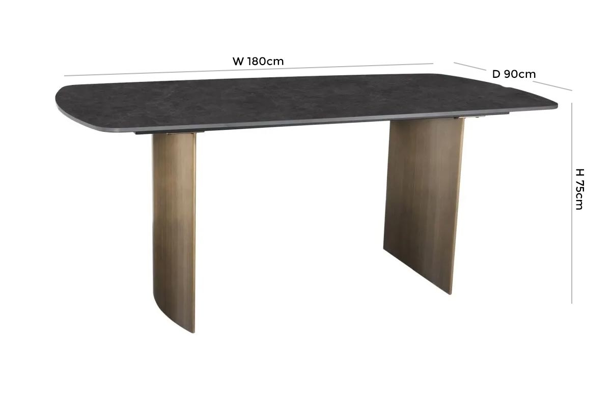 Product photograph of Austin Sintered Stone Dining Table - 6 Seater from Choice Furniture Superstore.
