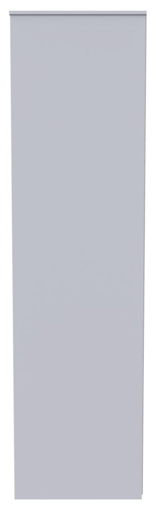 Product photograph of Las Vegas Matt White And Reed Green 2 Door 2ft 6in Plain Wardrobe from Choice Furniture Superstore.
