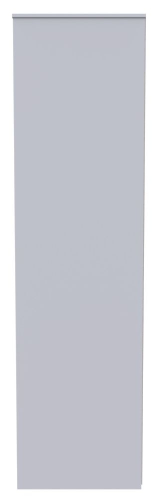 Product photograph of Las Vegas Matt White And Reed Green 2 Door Tall Hanging Wardrobe from Choice Furniture Superstore.
