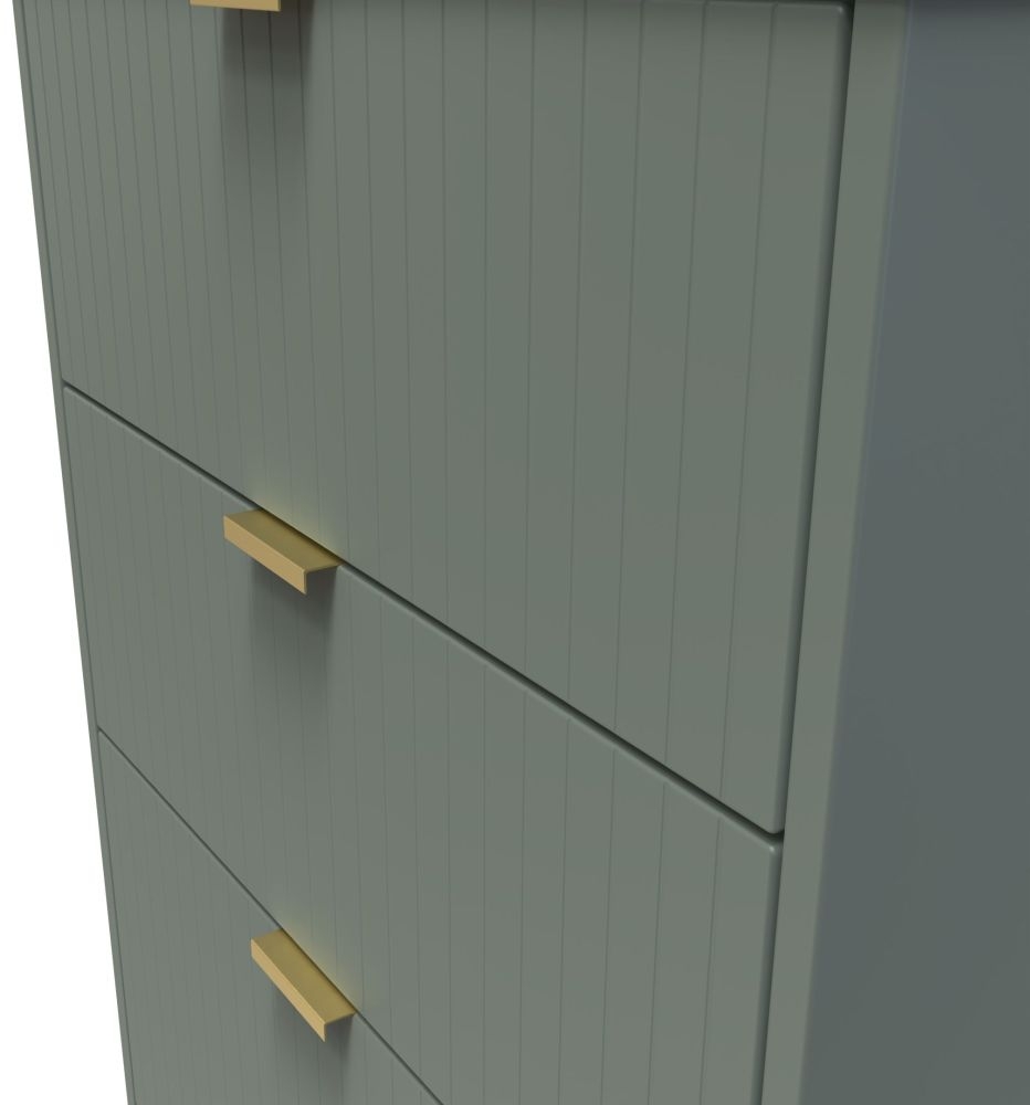 Product photograph of Nashville Green 4 Drawer Deep Midi Chest from Choice Furniture Superstore.