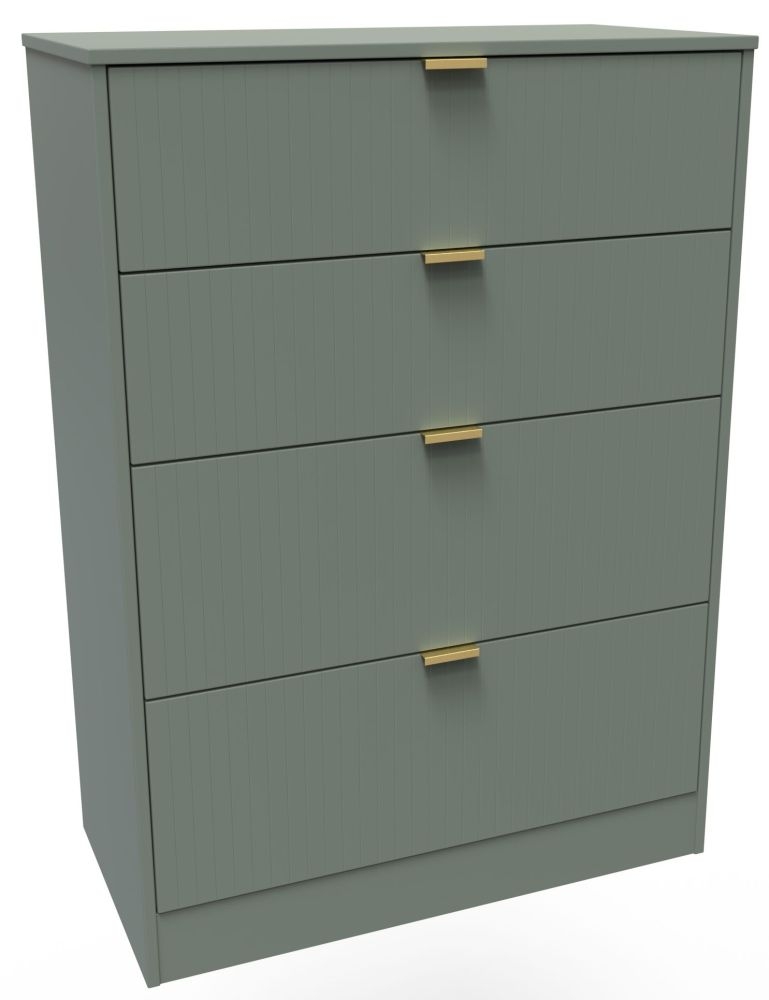 Product photograph of Nashville Reed Green 4 Drawer Deep Chest from Choice Furniture Superstore.