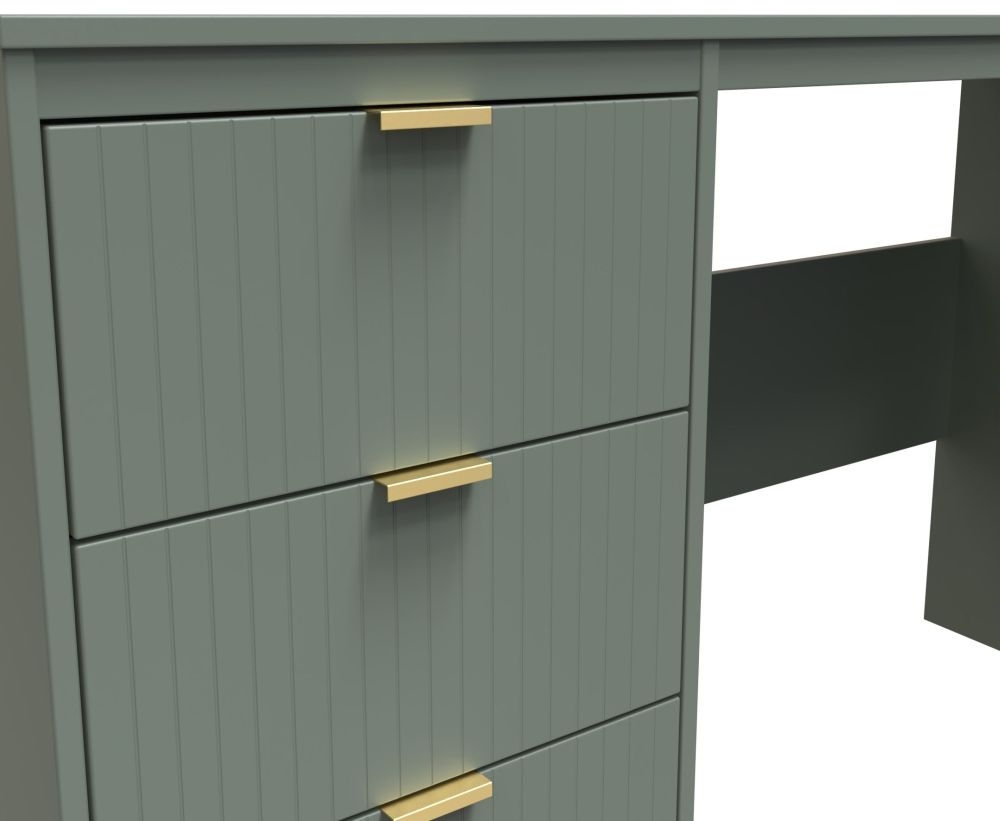 Product photograph of Nashville Green 3 Drawer Desk from Choice Furniture Superstore.