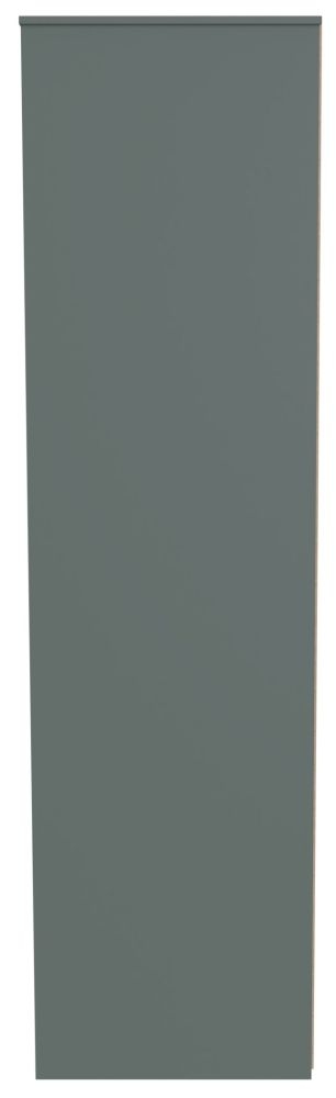 Product photograph of Nashville Green 3 Door Tall Triple Wardrobe - Lhf 2 Drawers from Choice Furniture Superstore.