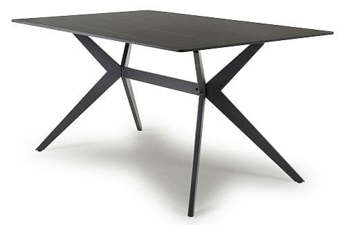 Product photograph of Timor Black Sintered Stone 120cm Dining Table from Choice Furniture Superstore.