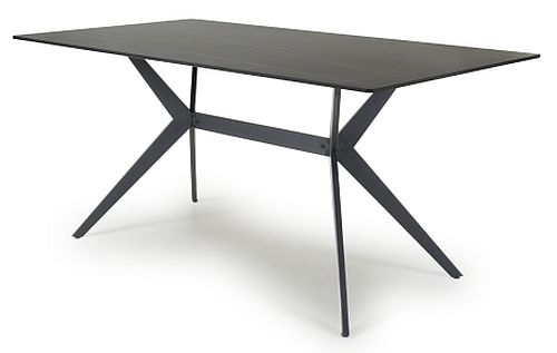 Product photograph of Timor Black Sintered Stone 160cm Dining Table from Choice Furniture Superstore.