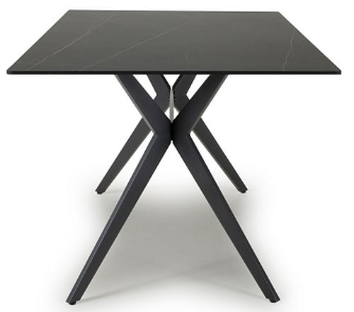 Product photograph of Timor Black Sintered Stone 160cm Dining Table from Choice Furniture Superstore.