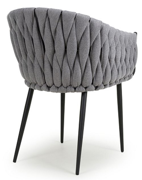Product photograph of Pandora Dining Chair Sold In Pairs - Comes In Braided Grey Braided Yellow Braided Blue Options from Choice Furniture Superstore.