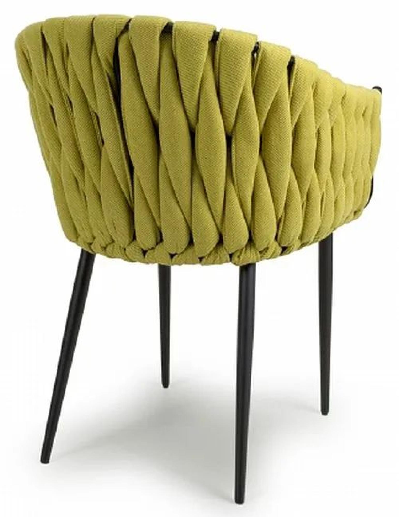 Product photograph of Set Of 2 Pandora Braided Yellow Dining Chair from Choice Furniture Superstore.