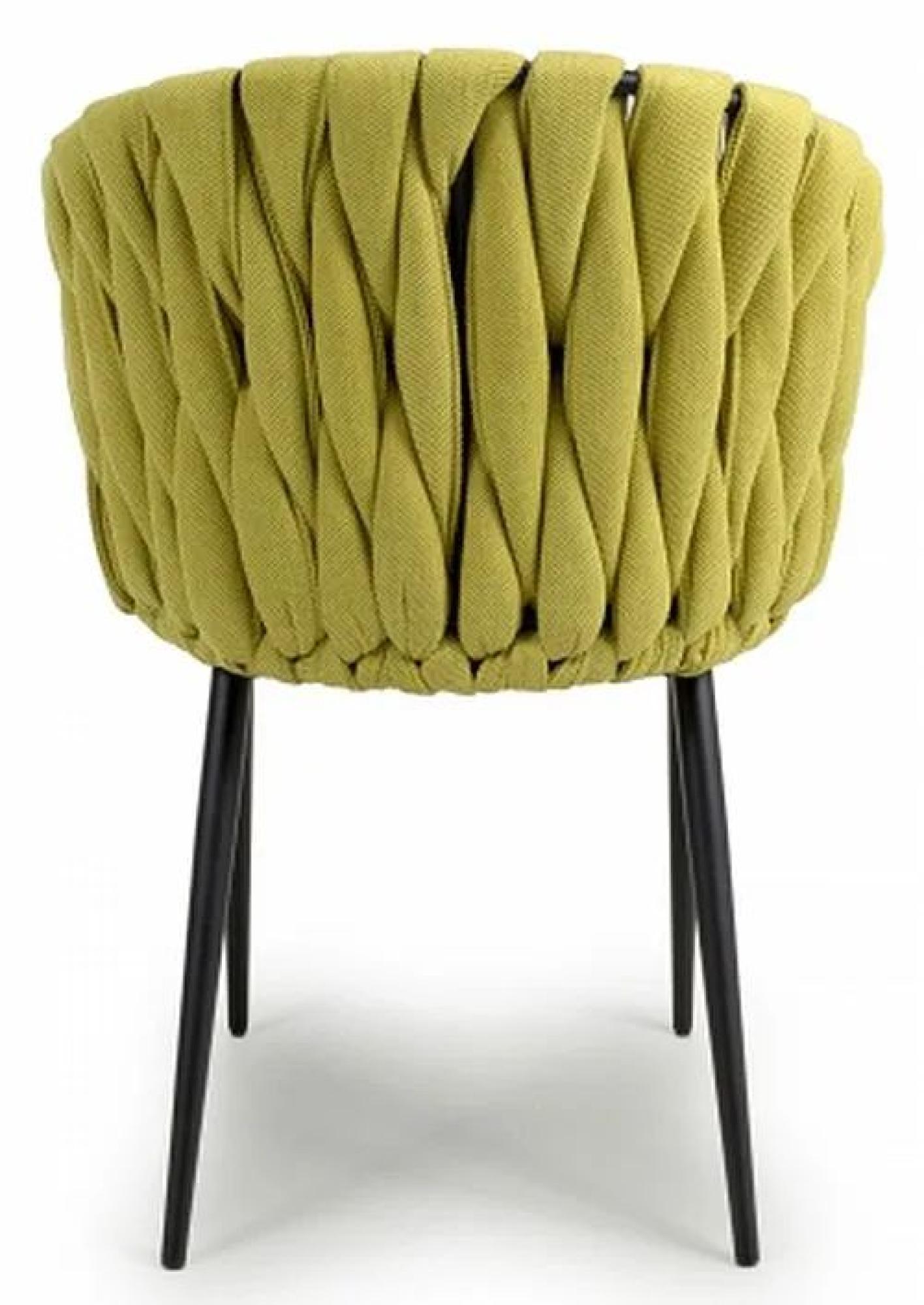 Product photograph of Set Of 2 Pandora Braided Yellow Dining Chair from Choice Furniture Superstore.