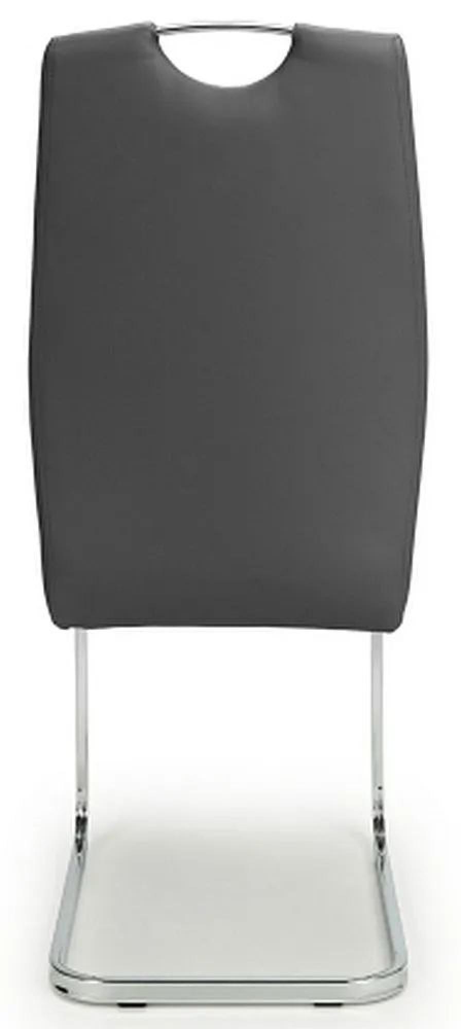 Product photograph of Set Of 4 Toledo Grey Leather Effect Dining Chair from Choice Furniture Superstore.