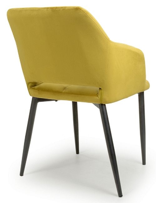 Product photograph of Nero Brushed Lime Gold Velvet Dining Chair Sold In Pairs from Choice Furniture Superstore.