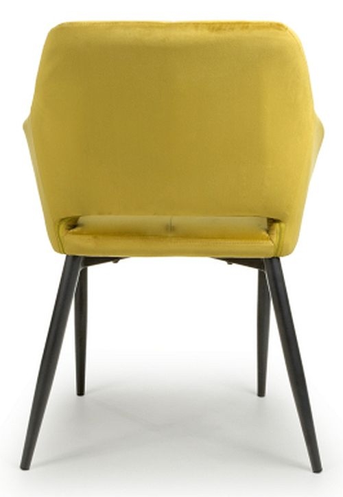 Product photograph of Nero Brushed Lime Gold Velvet Dining Chair Sold In Pairs from Choice Furniture Superstore.