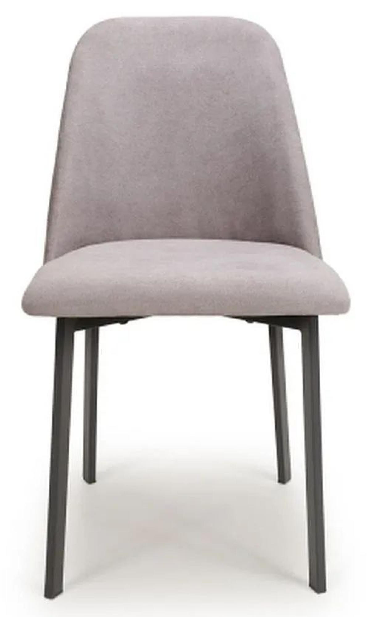 Product photograph of Set Of 2 Linden Linen Light Grey Dining Chair from Choice Furniture Superstore.