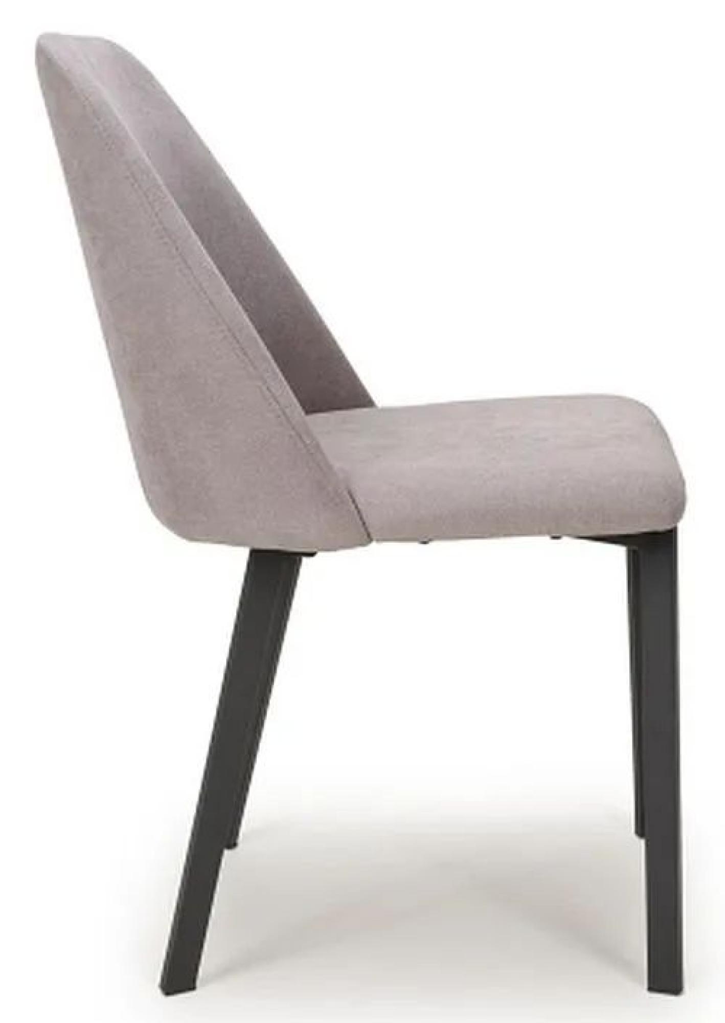 Product photograph of Set Of 2 Linden Linen Light Grey Dining Chair from Choice Furniture Superstore.