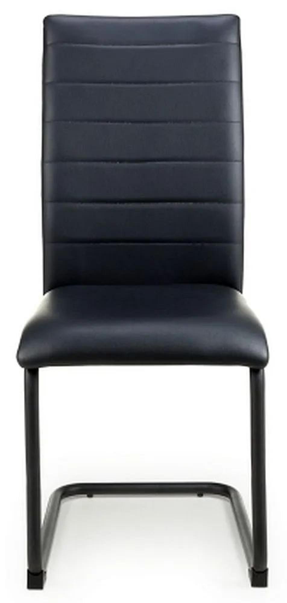 Product photograph of Set Of 4 Carlisle Black Leather Effect Dining Chair from Choice Furniture Superstore.