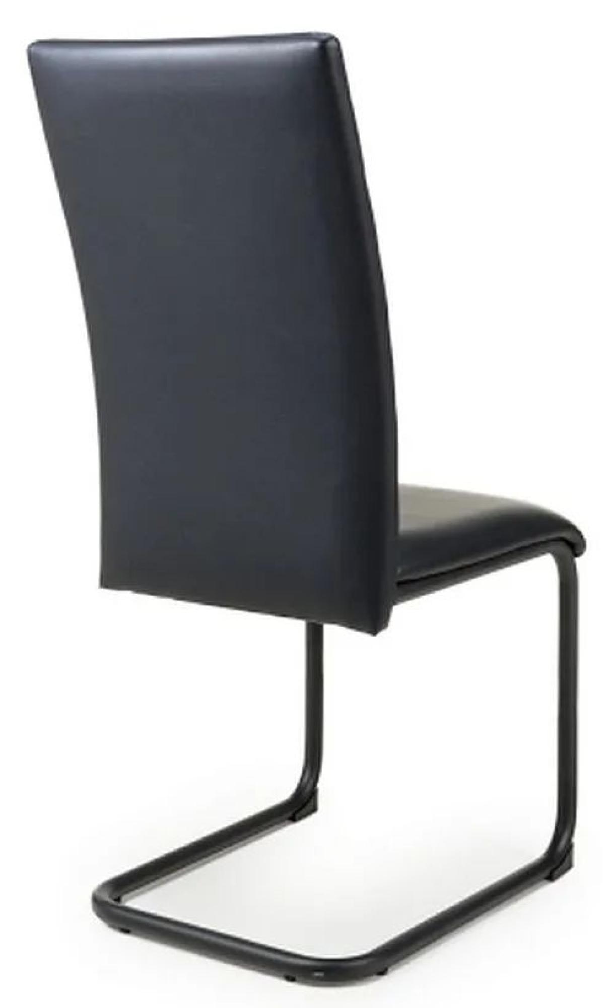 Product photograph of Set Of 4 Carlisle Black Leather Effect Dining Chair from Choice Furniture Superstore.