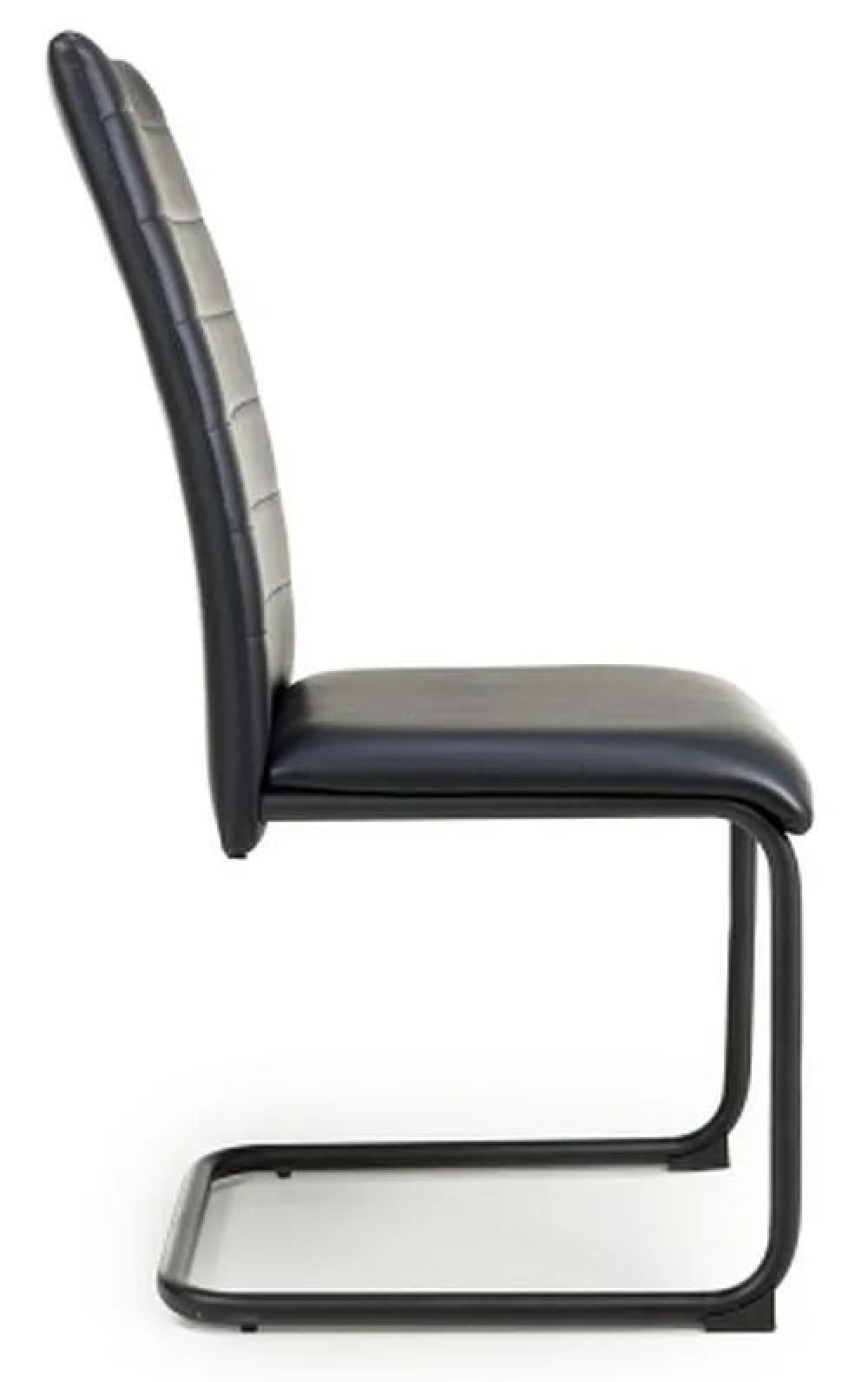 Product photograph of Set Of 4 Carlisle Black Leather Effect Dining Chair from Choice Furniture Superstore.