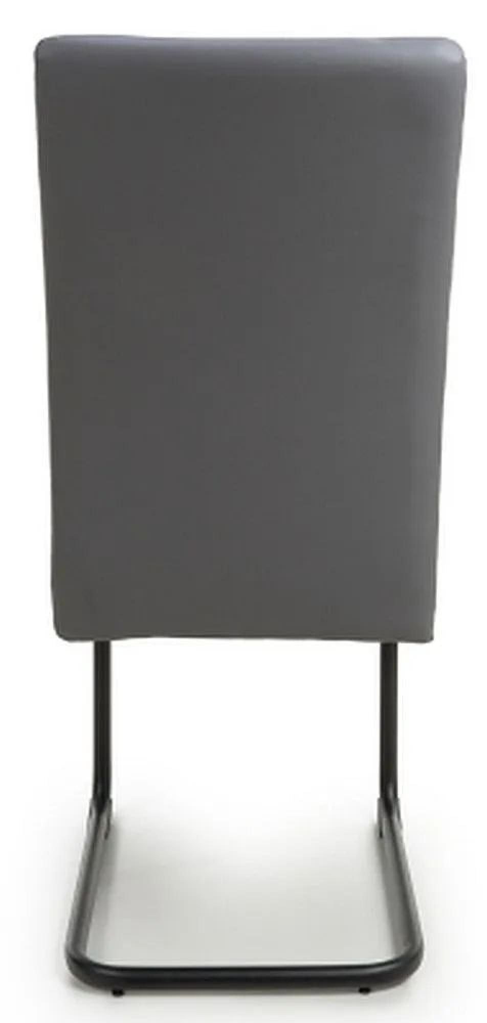 Product photograph of Set Of 4 Carlisle Grey Leather Effect Dining Chair from Choice Furniture Superstore.