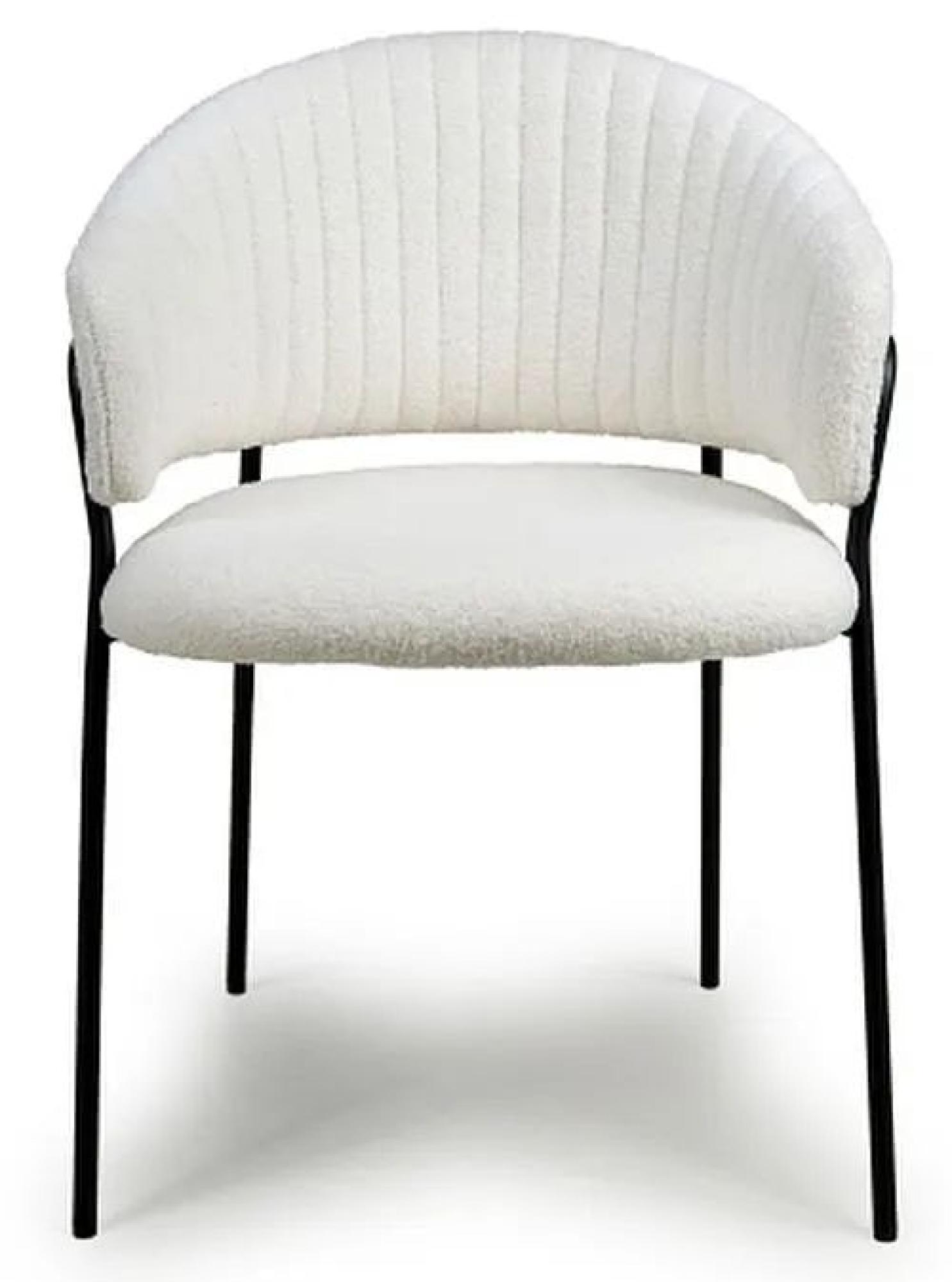 Product photograph of Set Of 2 Maya Boucle White Dining Chair from Choice Furniture Superstore.