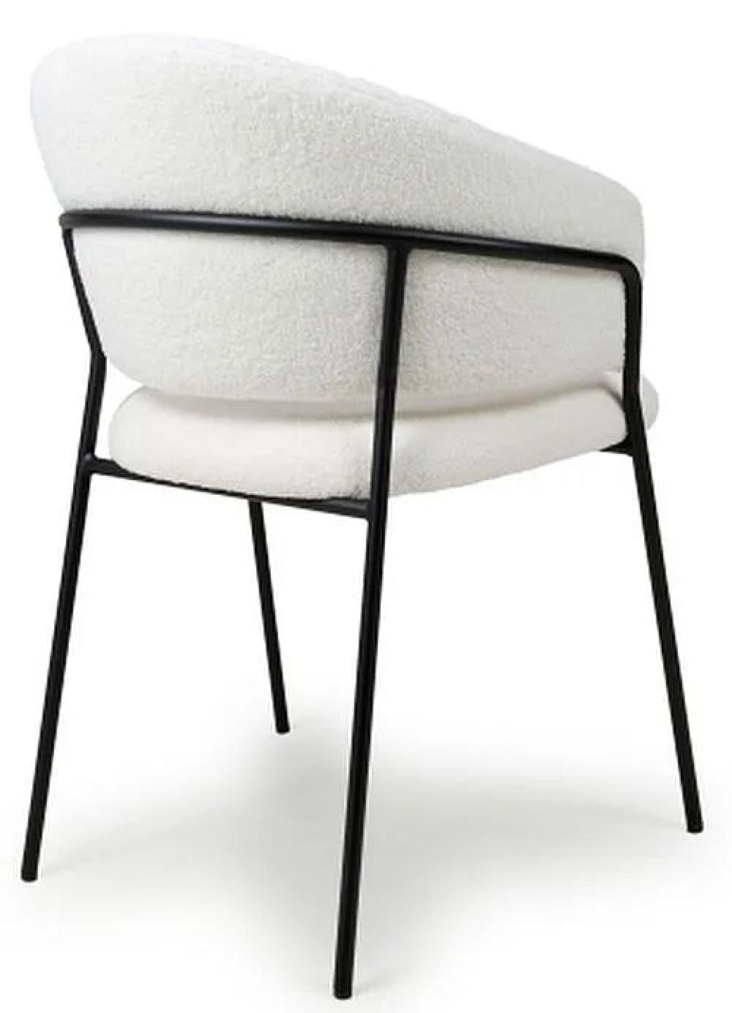 Product photograph of Set Of 2 Maya Boucle White Dining Chair from Choice Furniture Superstore.