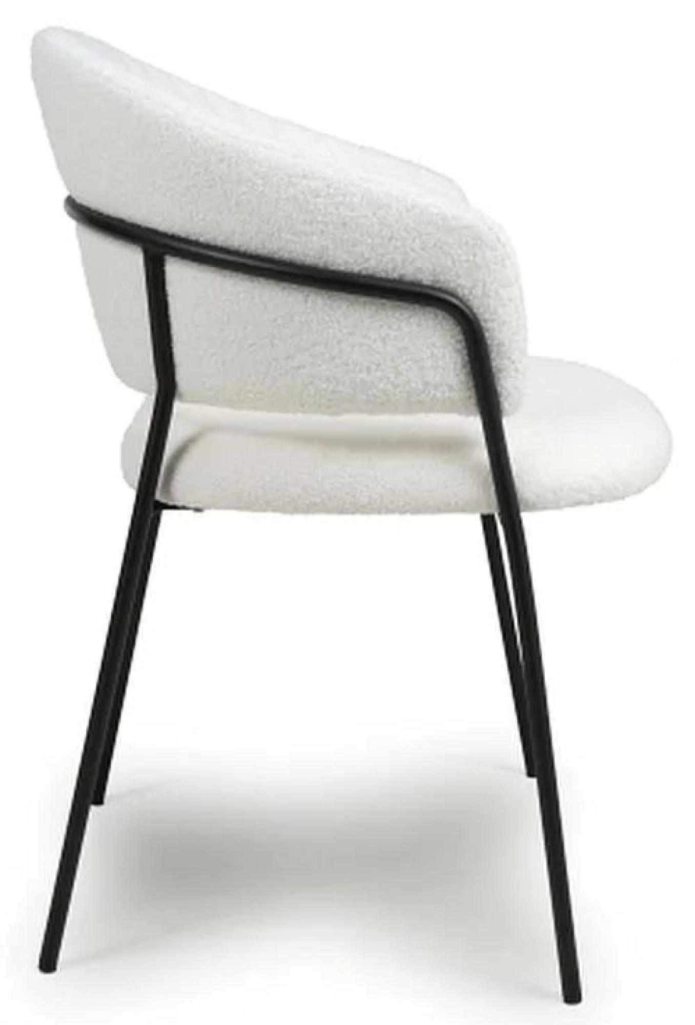 Product photograph of Set Of 2 Maya Boucle White Dining Chair from Choice Furniture Superstore.