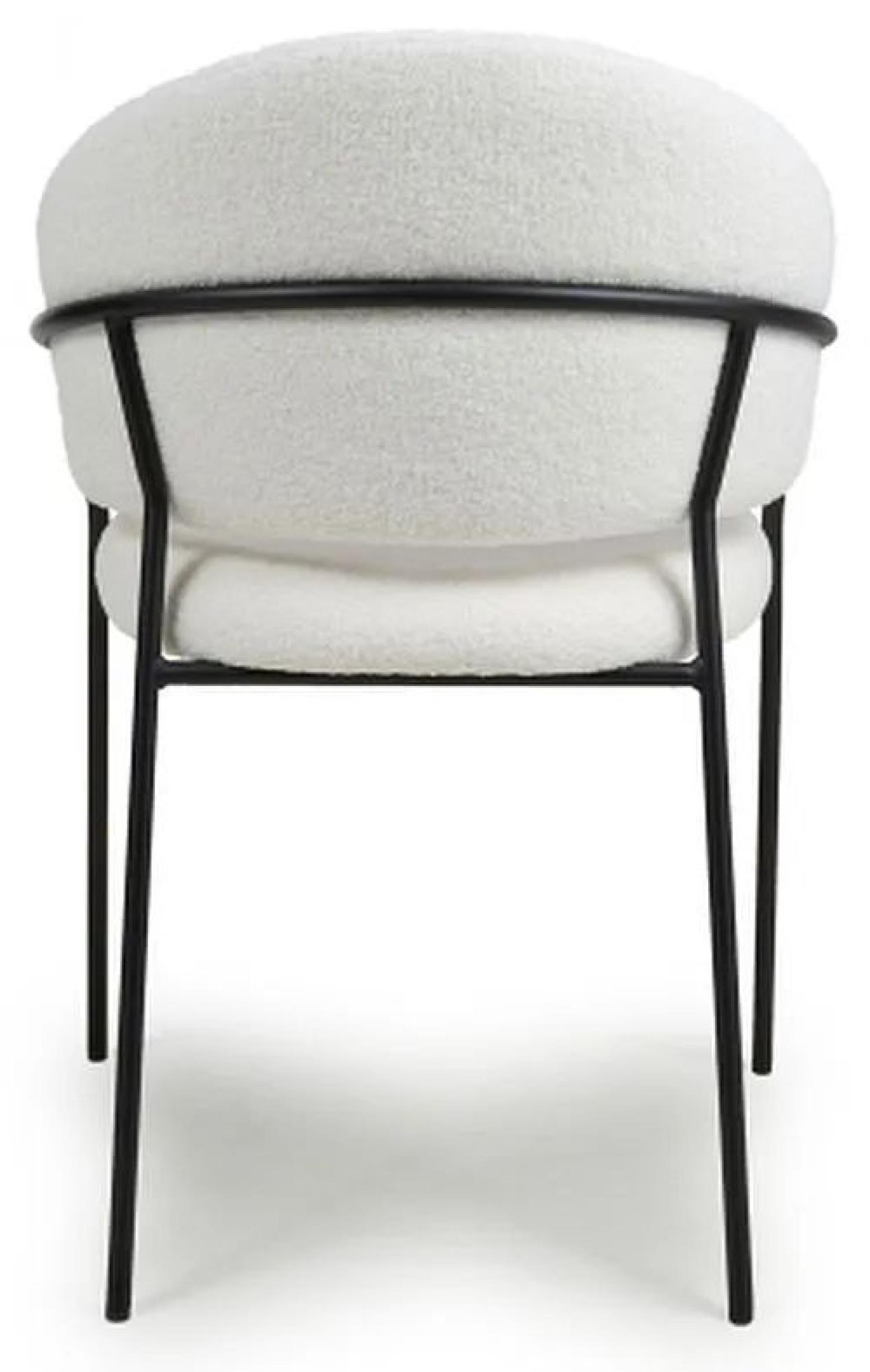 Product photograph of Set Of 2 Maya Boucle White Dining Chair from Choice Furniture Superstore.