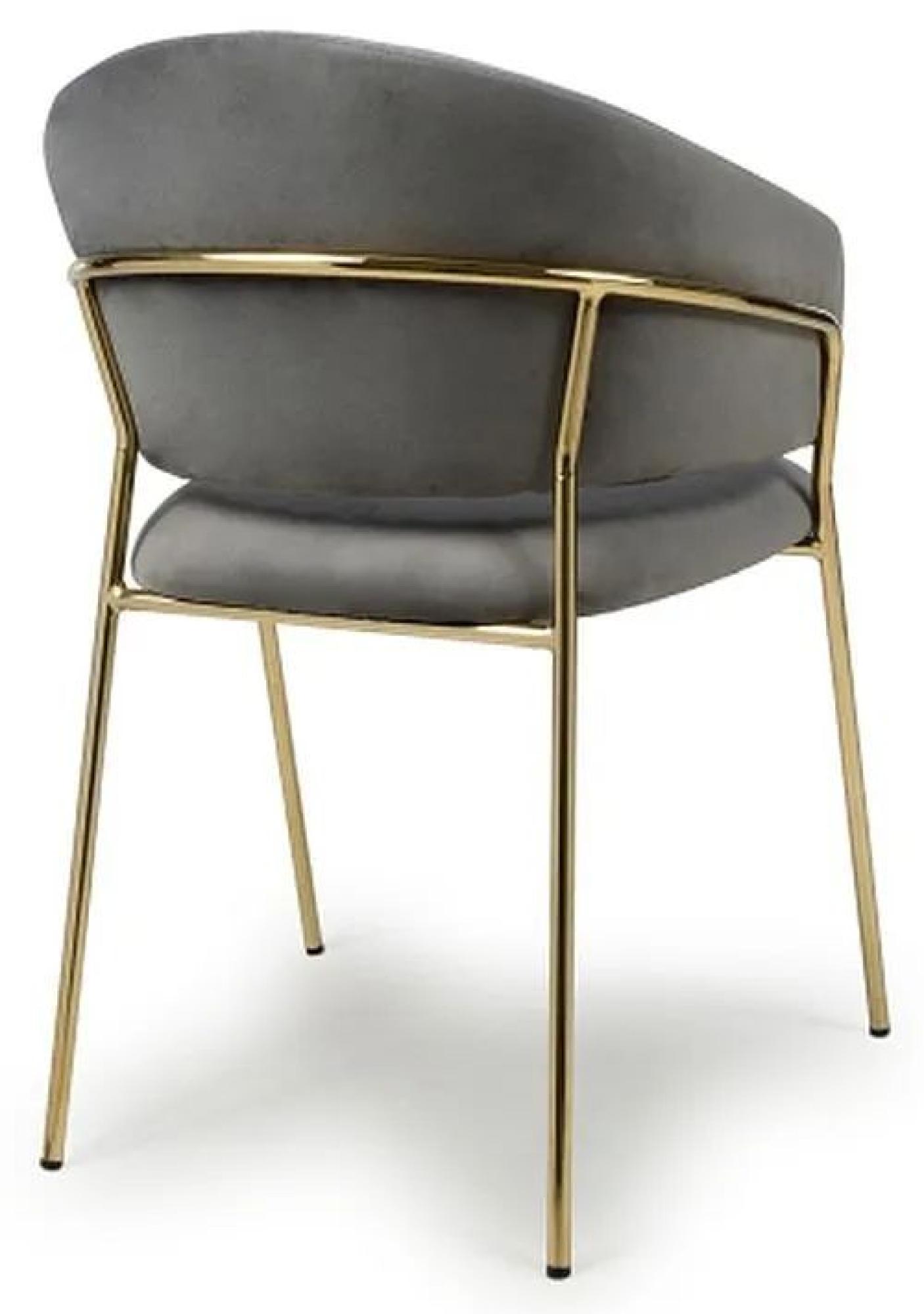 Product photograph of Set Of 2 Maya Brushed Grey Velvet Dining Chair from Choice Furniture Superstore.