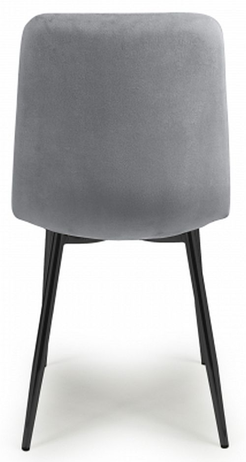 Product photograph of Vernon Brushed Grey Velvet Dining Chair Set Of 4 from Choice Furniture Superstore.