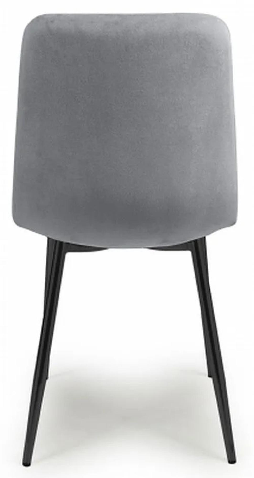 Product photograph of Set Of 4 Vernon Brushed Grey Velvet Dining Chair from Choice Furniture Superstore.