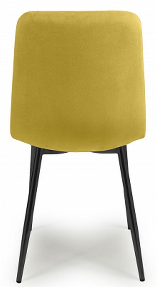 Product photograph of Vernon Brushed Mustard Velvet Dining Chair Set Of 4 from Choice Furniture Superstore.