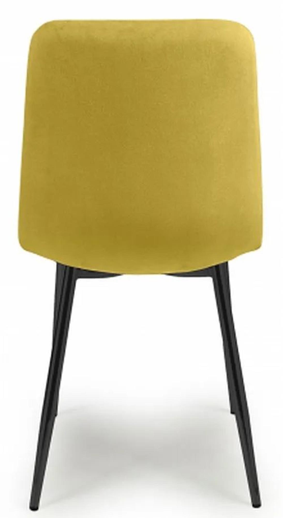 Product photograph of Set Of 4 Vernon Brushed Mustard Velvet Dining Chair from Choice Furniture Superstore.