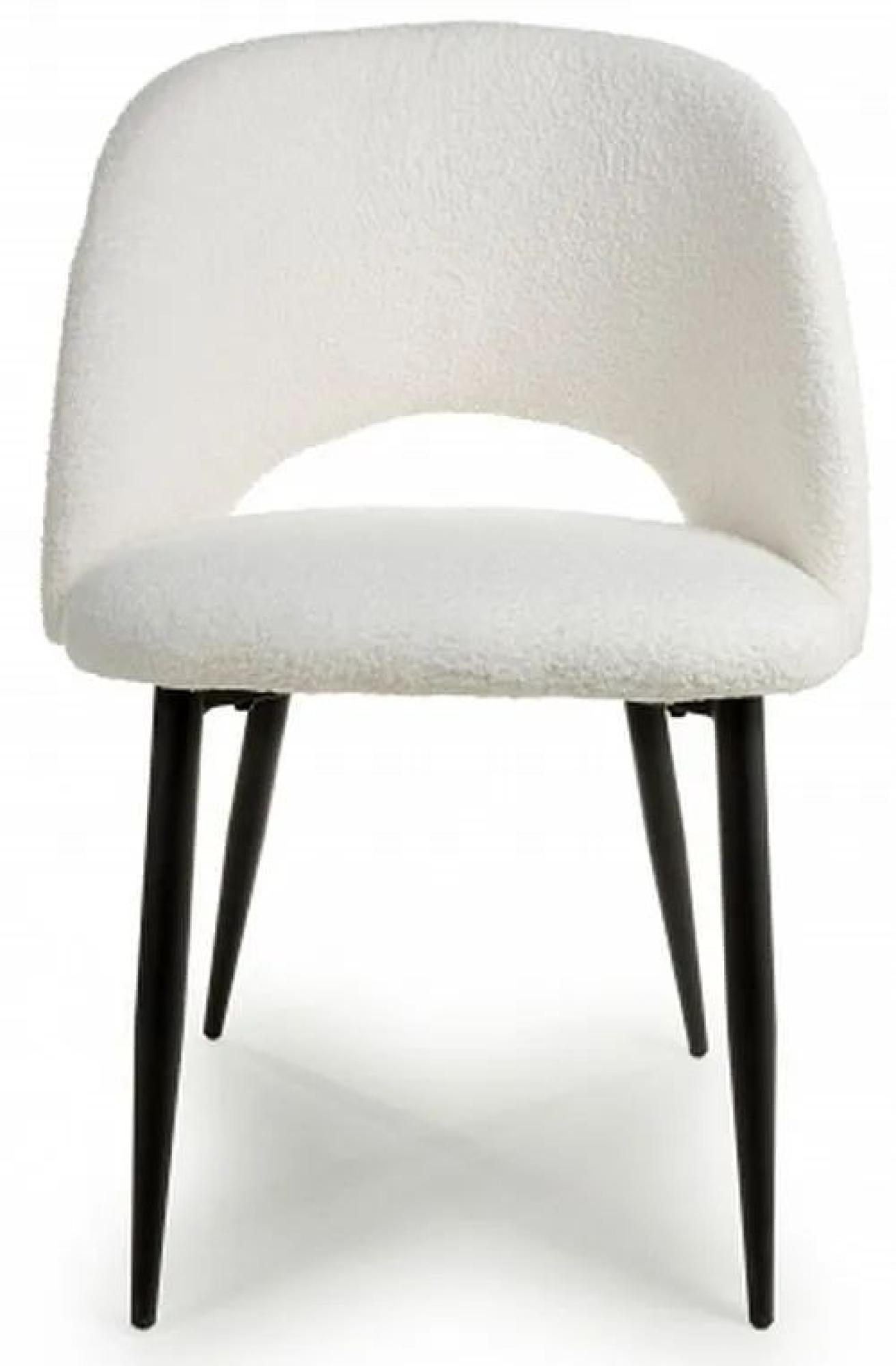 Product photograph of Set Of 2 Atlanta Boucle White Dining Chair from Choice Furniture Superstore.