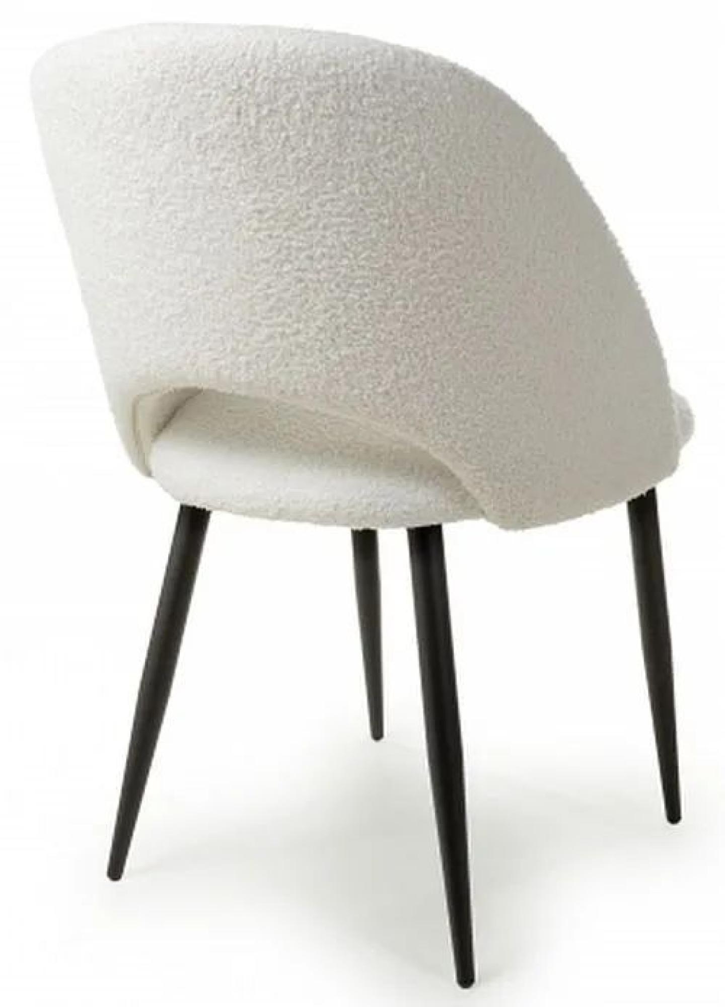 Product photograph of Set Of 2 Atlanta Boucle White Dining Chair from Choice Furniture Superstore.