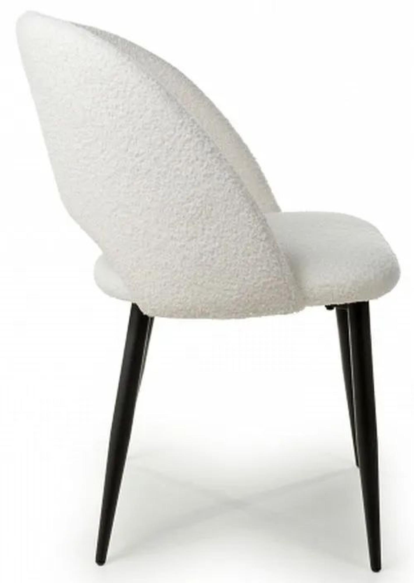 Product photograph of Set Of 2 Atlanta Boucle White Dining Chair from Choice Furniture Superstore.