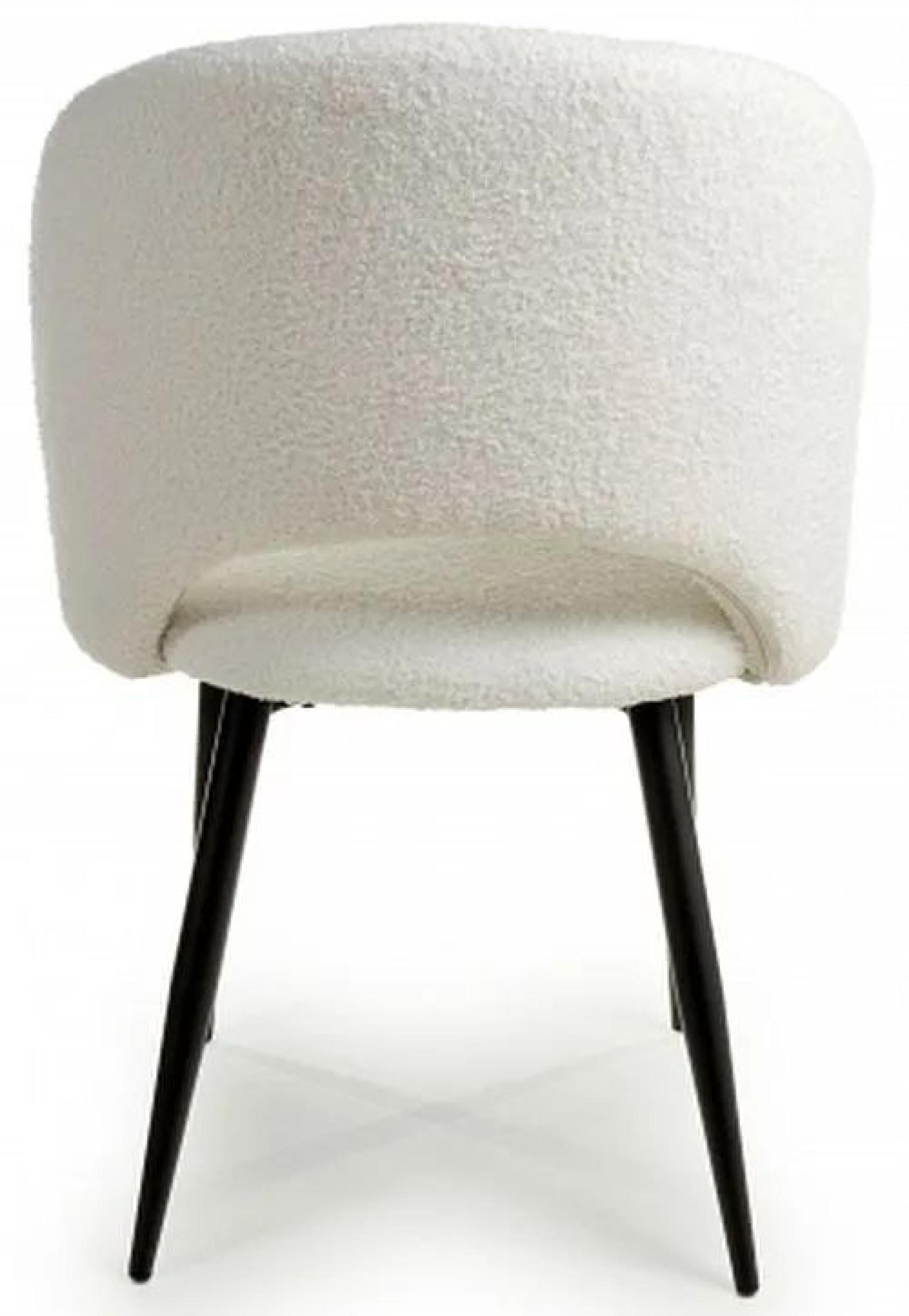 Product photograph of Set Of 2 Atlanta Boucle White Dining Chair from Choice Furniture Superstore.