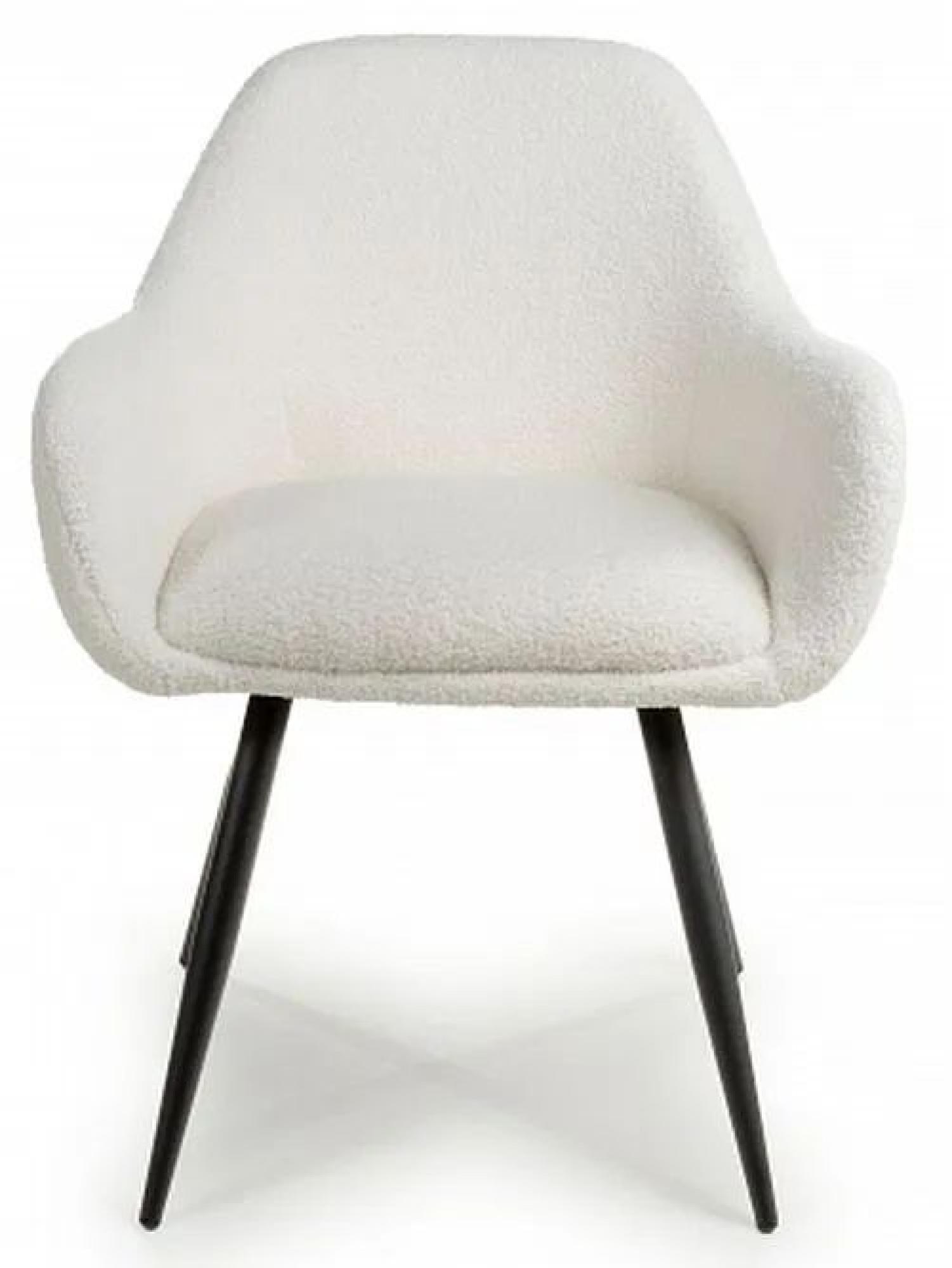 Product photograph of Set Of 2 Olympia Boucle White Dining Chair from Choice Furniture Superstore.