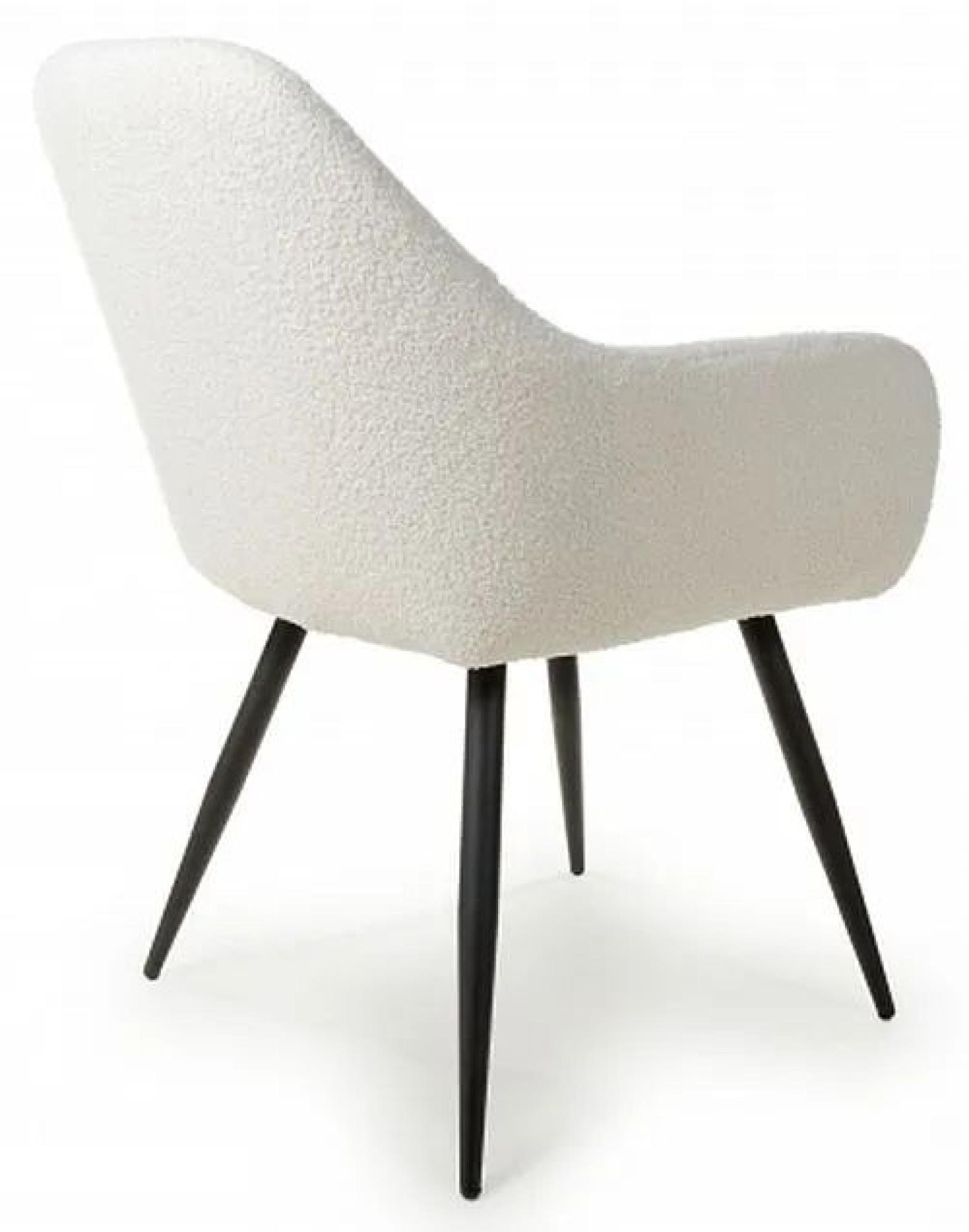 Product photograph of Set Of 2 Olympia Boucle White Dining Chair from Choice Furniture Superstore.