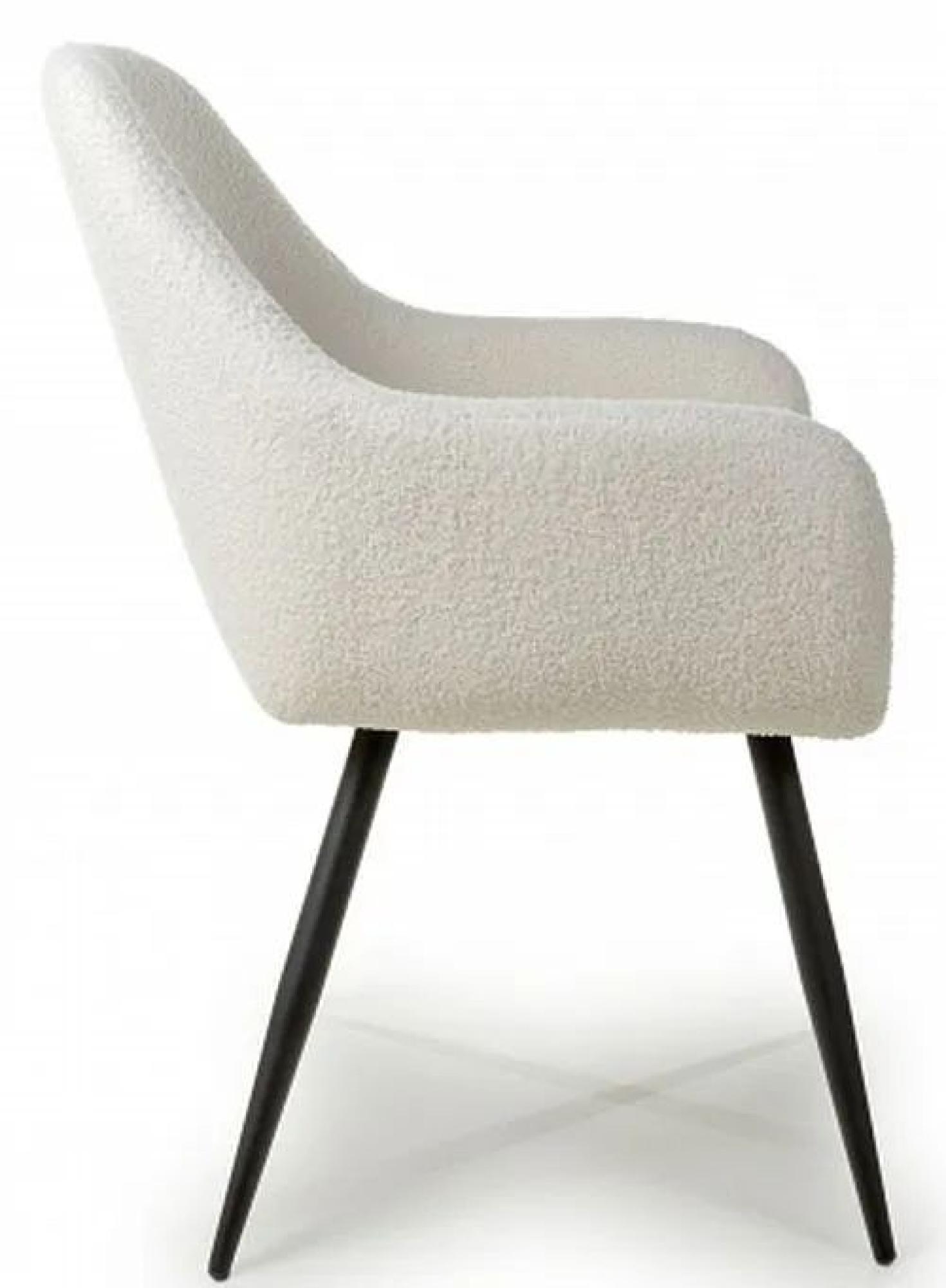 Product photograph of Set Of 2 Olympia Boucle White Dining Chair from Choice Furniture Superstore.