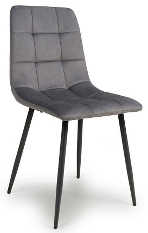 Product photograph of Madison Brushed Grey Velvet Dining Chair Set Of 4 from Choice Furniture Superstore.