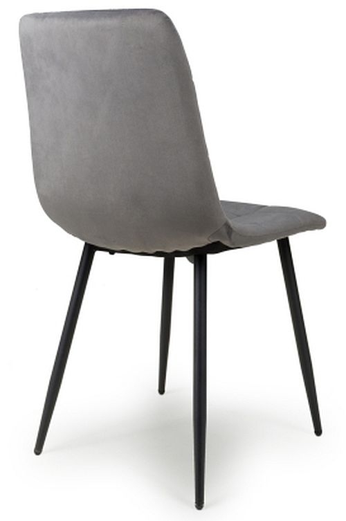 Product photograph of Madison Brushed Grey Velvet Dining Chair Set Of 4 from Choice Furniture Superstore.